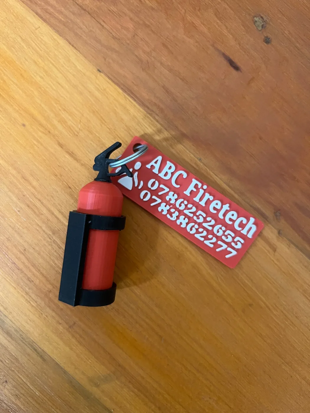 3D printed fire extinguisher keychain