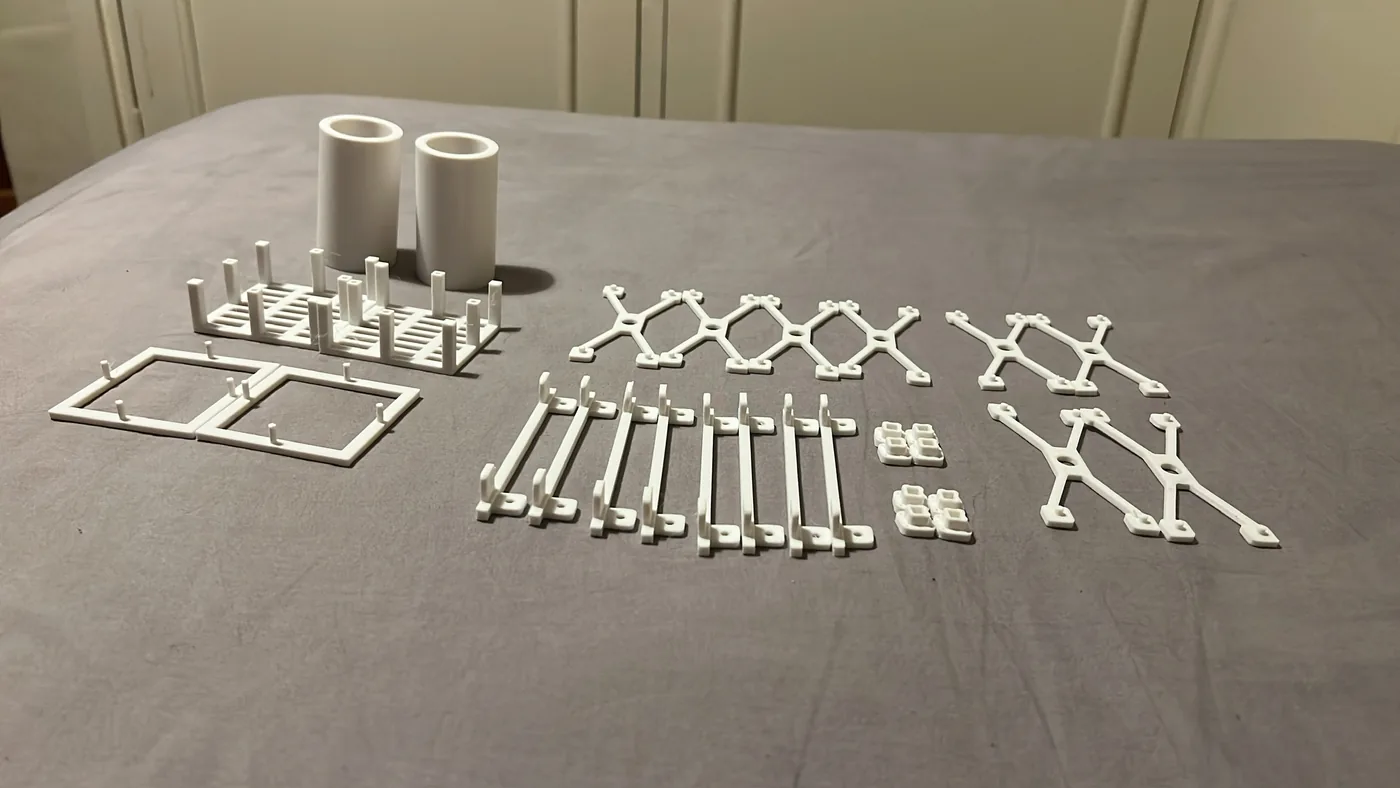 Rapid prototyping kit of 3D printed parts